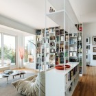 Contemporary Family With Brilliant Contemporary Family Room Design With White Colored Togo Sofa And White Colored Wooden Bookshelf Decoration Unique And Modern Togo Sofas With Eye Catching Colors To Inspire You