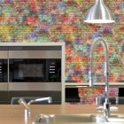 Kitchen Design Modern Brilliant Kitchen Design Of NSG Modern Offices With Silver Colored Cover And Colorful Wall Made From Stone Material Dining Room Elegant And Modern Dining Room Sets With Wonderful Brick Walls