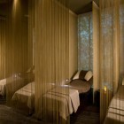 Massage Room Espa Brilliant Massage Room Design Of ESPA At The Istanbul Edition With Several Pillows And Transparent Yellow Colored Curtains Interior Design Stunning Spa Interior With Modern Touch Of Turkish Tradition Accents