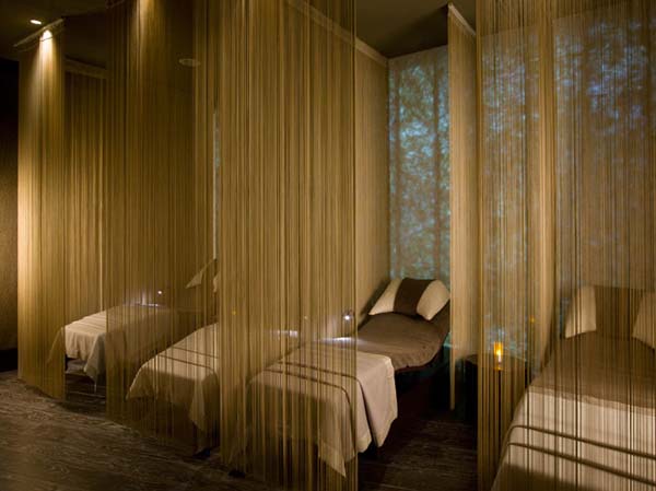 Massage Room Espa Brilliant Massage Room Design Of ESPA At The Istanbul Edition With Several Pillows And Transparent Yellow Colored Curtains Interior Design Stunning Spa Interior With Modern Touch Of Turkish Tradition Accents