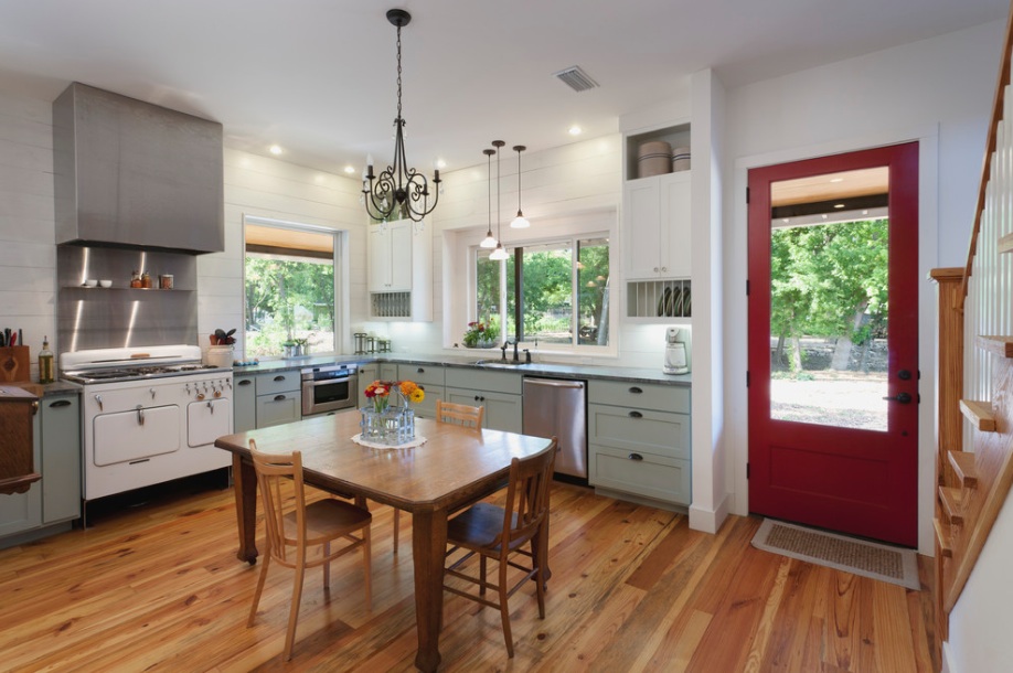 Modern Kitchen Stove Brilliant Modern Kitchen With Antique Stove With Wooden Kitchen Table And Chairs Also White Tile Backsplash Decoration Stunning Ancient Home Designs For Your Amazing Living Experiences