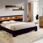 Bedroom Lighting Wooden Captivating Bedroom Lighting Ideas With Wooden Platform Bed And Wooden Vanity Dresser With Mirror Stylized With Furry Rug Bedroom 15 Neutral Modern Bedroom Decoration In Stylish Interior Designs
