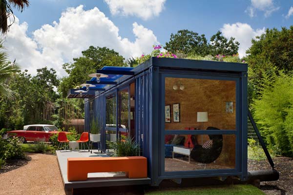 Container Guest Molded Captivating Container Guest House With Molded Wall And Glass Windows Completed Potted Plants On Terrace In Front Yard Dream Homes  Stunning Shipping Container Home With Stylish Architecture Approach