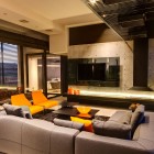 Living Room Of Captivating Living Room Space Design Of House Boz By Nico Van Der Meulen Architects With Wide Black LCD Television Dream Homes Spacious And Concrete Contemporary House With Glass And Steel Elements