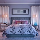 Themes In Involved Captivating Themes In Contemporary Bedroom Involved White Drapes And White Black Blossom Patterned Duvet Set Bedroom Cool And Lovely Bedroom Designs With Creative Duvet Covers