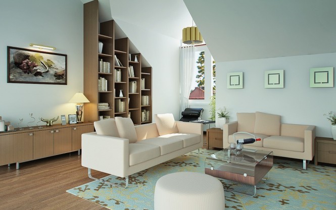 Vu Khoi Room Captivating Vu Khoi Elegant Living Room With Teal And Beige Color Design Used Modern Sofa Furniture And Wooden Bookshelf Design Ideas Decoration  13 Modern Asian Living Room With Artistic Wall Art And Wooden Floor Decorations