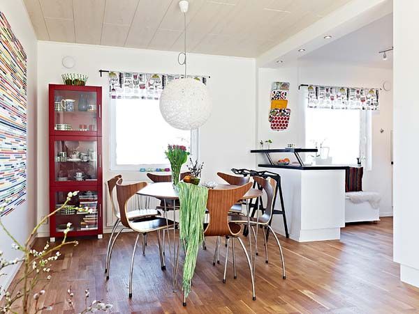 White Interior Contemporary Captivating White Interior Design Using Contemporary Semi Open House Displaying Wooden Chairs On Modular Dining Table Dream Homes Casual Contemporary Home With Stunning Colorful Interior Designs