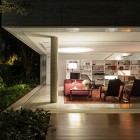 By Night Design Charming By Night Open Space Design Interior With Wooden Deck Flooring In Outdoor Space For Home Inspiration To Your House Dream Homes Stunning Modern Home With Glass Facades And Infinity Swimming Pools