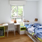 House Amitzi Bedroom Cheerful House Amitzi Architects Kids Bedroom With Single Storage Bed And Connected Desk With Storage Dream Homes Stylish Minimalist Home Interior And Exterior With Bewitching White Paint Colors