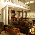 Living Room Brown Classic Living Room Design With Brown Sofas Feat Wooden Table And Planter Also That Beside Kitchen Area Dream Homes Classic And Wonderful Brown Sofas For Living Rooms With Limited Space