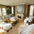 Living Room Christmas Classic Living Room With Designer Christmas Tree Ornaments Artistic Painting Natural Greenery Vintage White Sofa And Wood Coffee Table Decoration Beautiful Christmas Tree Ornaments The Holy Greenery And Stunning Elements
