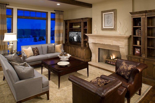 View By Room Clean View By Craftsman Living Room With Grey Sofas Facing Wooden Table Beside Fireplace Under The Photos Design Decoration Fashionable And Modern Grey Sofas For White Interior Colors