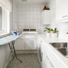 White Painted Room Clever White Painted House Laundry Room Maximized With Iron Board Washing Machine Linen Storage And Sinks Dream Homes Wonderful Modern Home With Verdant Garden Decorations