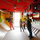 Kids Area Rug Colorful Kids Area With Nice Rug At Upside Down House Terfens Austria That Make The Child Cozy In The Area Decoration Stunning And Beautiful Home Design Upside Down In Tornado