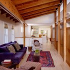 Living Room Design Comfort Living Room Of Industrial Design With Purple Sofas That Persian Carpet Accompany The Room Decoration 20 Whimsical Purple Sofa Furniture For Gorgeous Interior Appearance