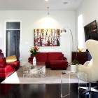 Living Room Sofas Comfort Living Room With Red Sofas Facing Marble Table Design Feat Planter That Paint Wall Make Creative The Room Decoration Vibrant Red Sofas Inspirations To Give Your Living Room A Trendy