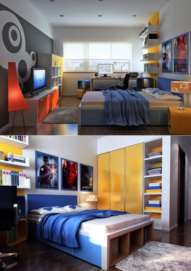 Vu Khoi Design Comfortable Vu Khoi Boys Bedroom Design Interior With Modern Furniture And Minimalist Space For Home Inspiration Decoration  13 Modern Asian Living Room With Artistic Wall Art And Wooden Floor Decorations