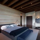 Bedroom With And Complicated Bedroom With Large Bed And Small Dressers Also Arched Table Lamps In Luxury Compass Pointe House Decoration Amazing Modern Rustic Home With Warm And Contemporary Interior Style