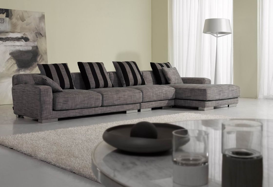 Classic Living With Cool Classic Living Room Design With Dark Grey Colored Soft Contemporary Sofas And White Colored Fur Carpet On The Floor Decoration Remarkable Beautiful Contemporary Sofas With Various Elegant Styles