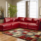 Classic Living Red Cool Classic Living Room With Red Leather Sofa And Light Brown Colored Floor Which Is Made From Wooden Veneer Furniture Outstanding Living Room Furnished With A Red Leather Couch Or Sofa Sets