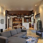 Contemporary Living With Cool Contemporary Living Room Design With Dark Grey Colored Small Sectional Sofa And Soft Brown Wooden Floor Furniture Cozy And Beautiful Sectional Sofa To Decorate Small Space Room