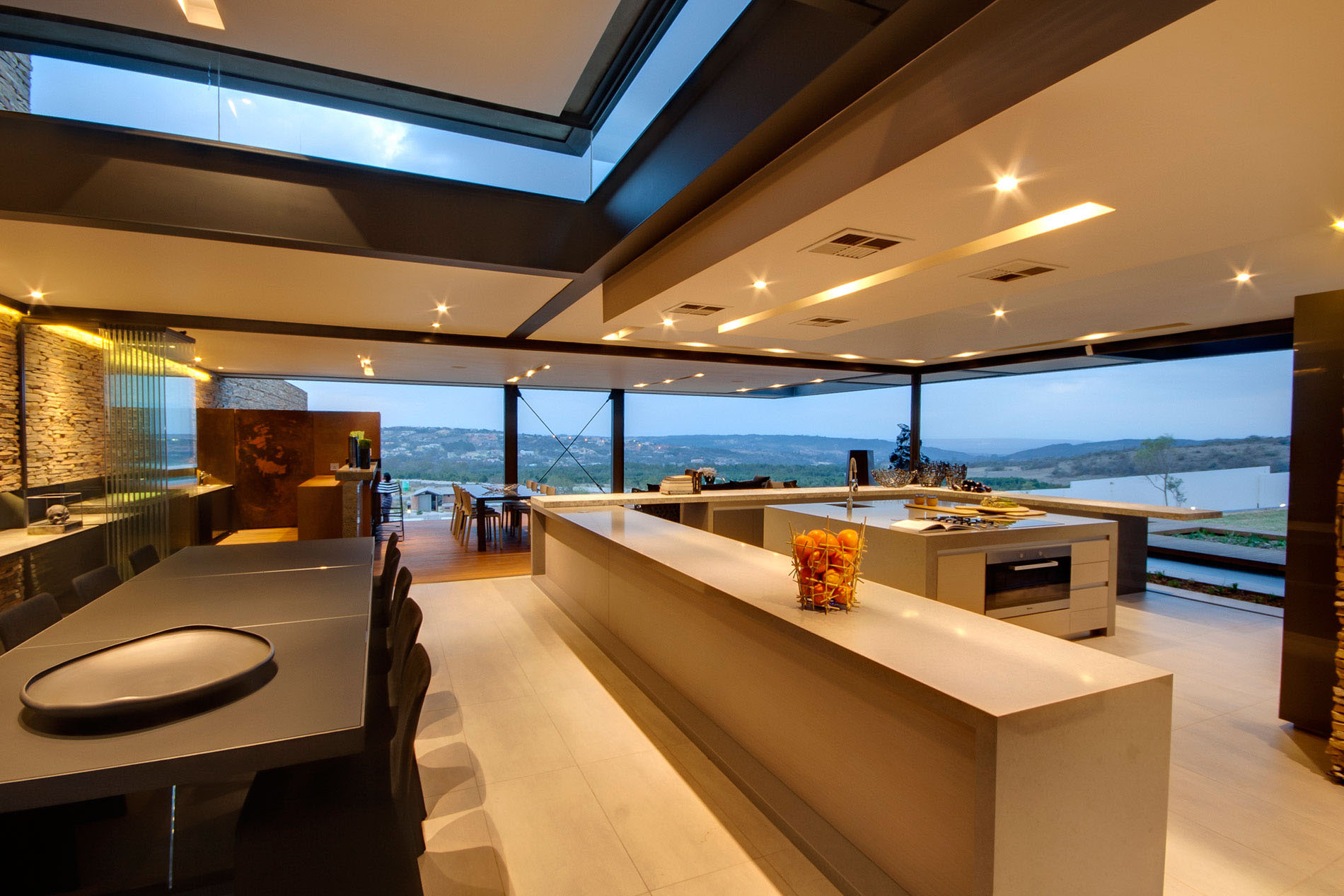 Dining Space House Cool Dining Space Design Of House Boz By Nico Van Der Meulen Architects With Dark Brown Colored Chairs Dream Homes Spacious And Concrete Contemporary House With Glass And Steel Elements