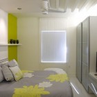 Futuristic Bedroom Nice Cool Futuristic Bedroom Design With Nice Pillows Under Fan That Green And White Wall Add Pretty The Room Furniture Beautiful House With White Decor And Sliding Door Wardrobes