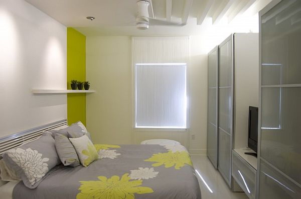 Futuristic Bedroom Nice Cool Futuristic Bedroom Design With Nice Pillows Under Fan That Green And White Wall Add Pretty The Room Furniture Beautiful House With White Decor And Sliding Door Wardrobes