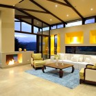 Living Room Areopagus Cool Living Room Design Of Areopagus Residence With Cream Floor Made From Marble And Several Soft Chair In Yellow Color Dream Homes Stunning Hill House Design With Sophisticated Lighting In Costa Rica