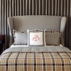 Mens Bedroom Plaid Cool Men's Bedroom Ideas With Plaid Bed Cover On Luxurious Bed Wall Mounted Bed Headboard Grey Curtain High Gloss Finish Wood Bedside Table Bedroom 16 Masculine Bedrooms Ideas For Men's And Decoration Tips