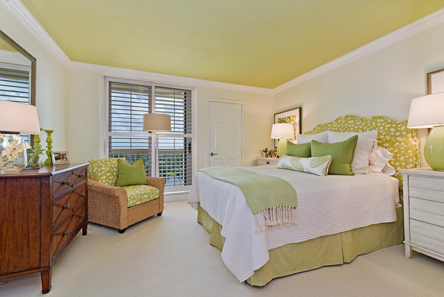 Transitional Green In Cool Transitional Green Bedroom Ideas In White Painting And Lime Green Ceiling Completed With Wooden Dresser Bedroom 20 Wonderful Green Bedroom Ideas With Suite Bed Cover Appearances