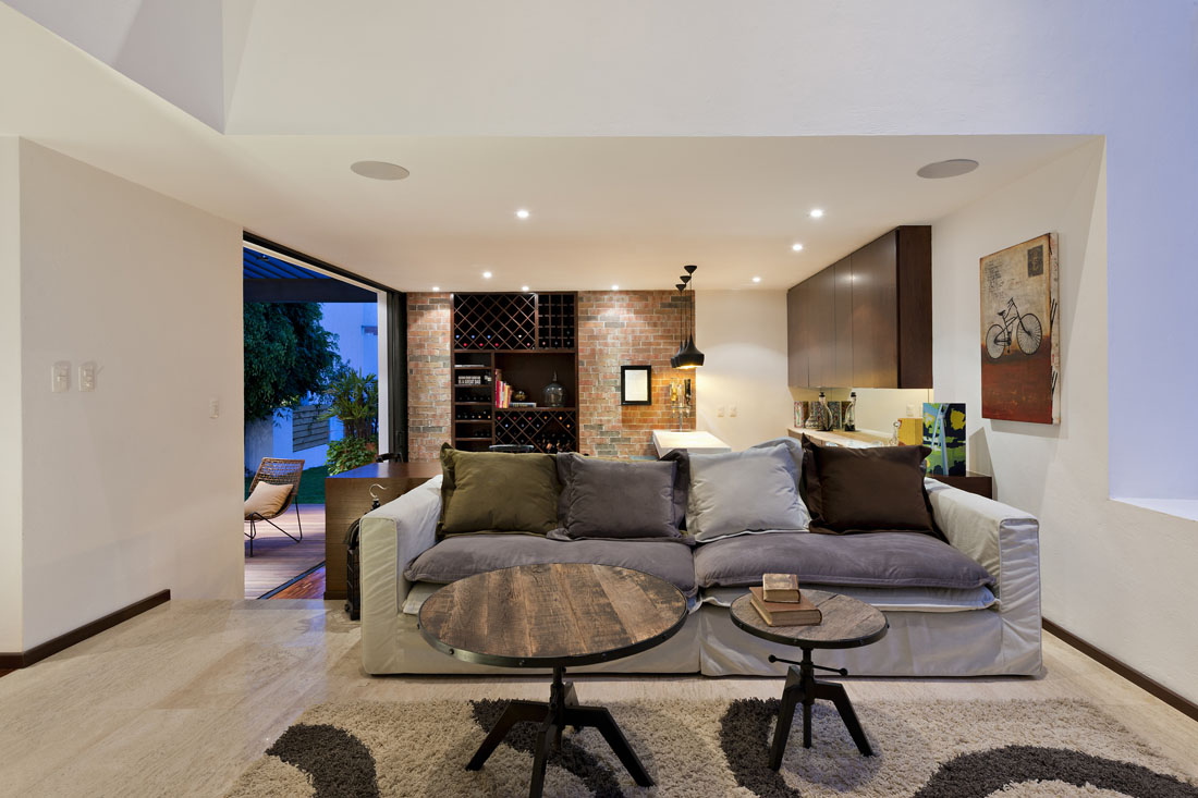 Living Room Att Cozy Living Room In Casa ATT By Dionne Arquitectos Applied Grey Sofa Also Wooden Round Coffee Table Dream Homes  Elegant Beautiful Home With Modern Living Spaces