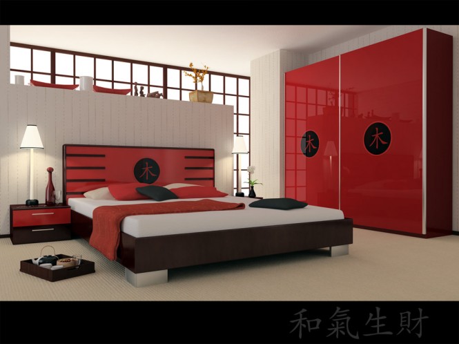 Red And Style Creative Red And White Asian Style Bedroom Design Interior With Modern Furniture And Minimalist Space Bedroom  30 Romantic Red Bedroom Design For A Comfortable Appearances