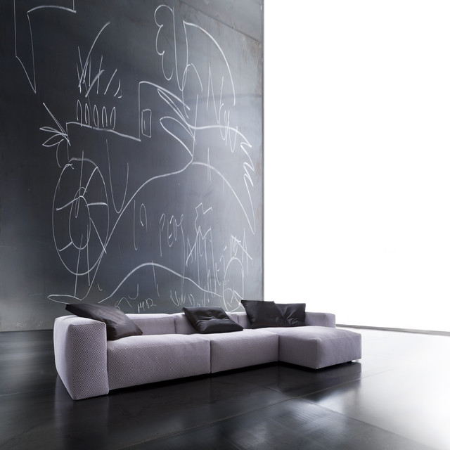 Wall Design Sofas Creative Wall Design Facing Italian Sofas Feat Black Pillows And Glossy Floor Make Nice The Interior Design Decoration  Trendy Italian Sofas For Chic Living Room Furniture And Ornaments