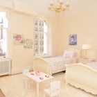 White Light Installed Cute White Light Pink Duvets Installed In Traditional Kids With Double Beds On Wooden Floor Involved Kids Chairs Bedroom Beautiful Duvet Cover Set With Big Ideas On Bedroom Furniture