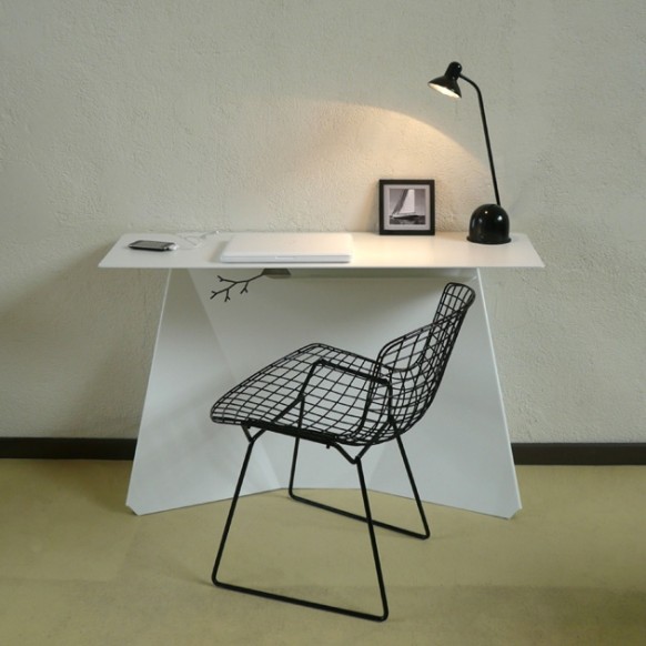 Workspace With Desk Cute Workspace With White Study Desk With Picture Frame And Curved Night Lamp Involved Black Perforated Chairs Furniture  Wonderful Minimalist Furniture For Gadget Charging Stations