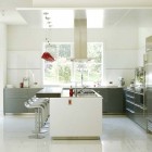 Modern Kitchen Abraham Delightful Modern Kitchen Interior Of Abraham Residence With Beautiful Outside Panorama To Get Total Comfort Design Dream Homes Simple Contemporary Home With Rectangular Swimming Pool And White Color Dominates