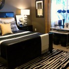 Bed With Headboard Eclectic Bed With Leather Bed Headboard Striped Carpet Small Glass Bedside Tables Basement Bedroom Ideas Fancy Flower Bedroom 20 Creative Basement Bedroom Ideas For Perfect Modern Decorations