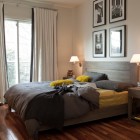 Gray Wooden Gray Elegant Gray Wooden Bed With Gray Duvet Cover Installed On Wooden Tiled Glossy Floor In Contemporary Bedroom Bedroom Creative And Beautiful Duvet Cover Ideas To Get Different Looks