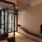 Home Interior A Elegant Home Interior Design Including A Glass Entryway On The Front Entrance And Wooden Board Floor Decoration And White Painted Wall Architecture Charming Modern Japanese House With Luminous Wooden Structure