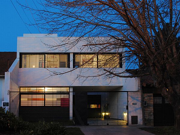 Nuance Of Dorrego Elegant Nuance Of The Casa Dorrego In Argentina At Night With Beautiful Light Shine From Inside The Home Interior Dream Homes Bright And White Exterior Color Schemes For Your Modern House