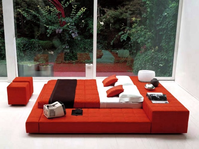 Red And With Elegant Romantic Red And White Bedroom With View Used Modern Furniture And Glass Wall Decoration Ideas For Inspiration Bedroom  30 Romantic Red Bedroom Design For A Comfortable Appearances