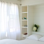 White Painted Soft Elegant White Painted Wall And Soft Transparent Drapes For Beach Bedroom Ideas In Beach Style Bedroom Bedroom 19 Stylish White Interior Design For Beach Bedroom Ideas