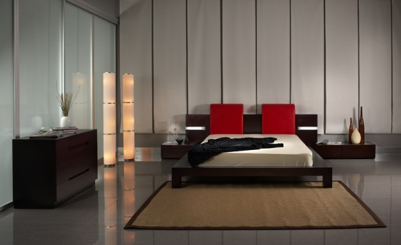 Cool Bedroom Floor Enchanting Cool Bedroom With Stylish Floor Lights Design And Mixed With Modern Wooden Bed With Red Pillows Bedroom 15 Neutral Modern Bedroom Decoration In Stylish Interior Designs