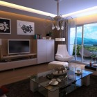 Interior Decoration Including Excellent Interior Decoration Of Elftug Including White Sofas In Taupe Style Living Room Also A Wide Screen TV On The Wooden Desk Near Windows Decoration Luxurious Modern Furniture For Stylish Bachelor Pad