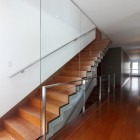 Room Space Bk Excellent Room Space Design Of BK House With Light Brown Wooden Staircase And Silver Stainless Handrail Dream Homes Gorgeous Contemporary Home With Rectangular Structure And Large Glass Walls (+10 New Images)