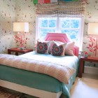 Tween Bedroom Eclectic Excellent Tween Bedroom Ideas In Eclectic Kids Bedroom With Blue Mint Bed Linen And White Rug Carpet With Red Crimson Colored Motif Bedroom 22 Sophisticated Tween Bedroom Decorations With Artistic Beautiful Ornaments