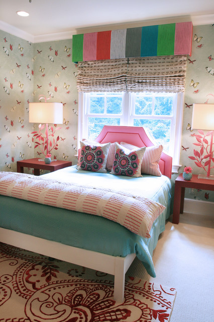 Tween Bedroom Eclectic Excellent Tween Bedroom Ideas In Eclectic Kids Bedroom With Blue Mint Bed Linen And White Rug Carpet With Red Crimson Colored Motif Bedroom 22 Sophisticated Tween Bedroom Decorations With Artistic Beautiful Ornaments