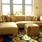 Eclectic Living With Exciting Eclectic Living Room Design With Soft Yellow Colored Small Sectional Sofa And White Cover Of Desk Lamp Furniture Cozy And Beautiful Sectional Sofa To Decorate Small Space Room