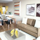 Apartment Sofa Glossy Explore Contemporary Apartment Sofa Abstract Painting Glossy Box Coffee Table Wood Dining Table And Dark Chairs White Floral Themed Carpet Decoration Lovely Beautiful Sofa Ideas For Creative Apartment Appearance